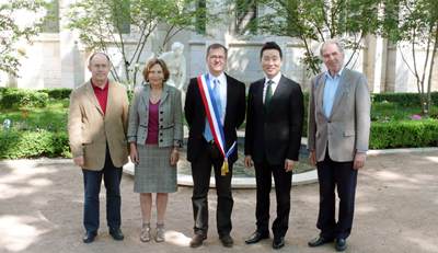TJ미디어, Dream 社가 위치한 프랑스 스뮈르앙오스의 市長이 주최한 환영회 참석